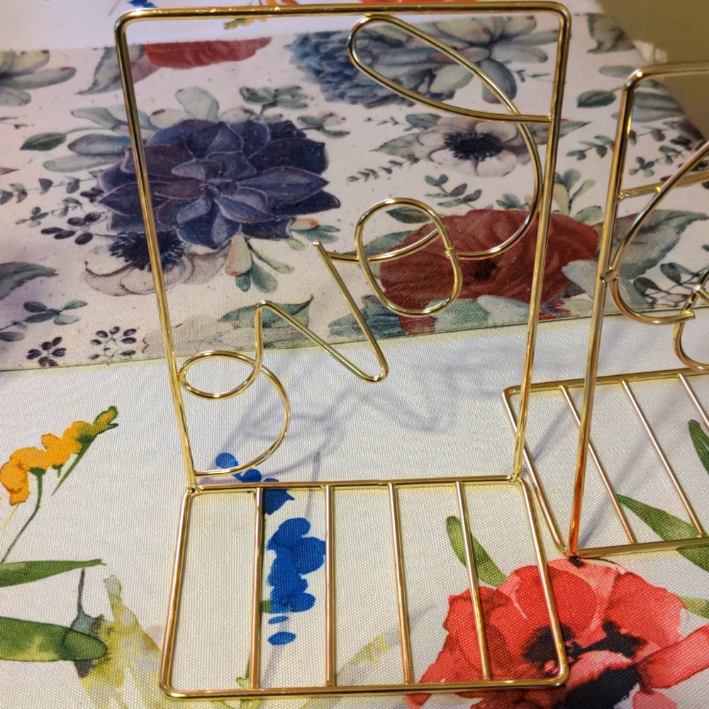 Gold "Love" Script Bookends - Picture 9 of 9